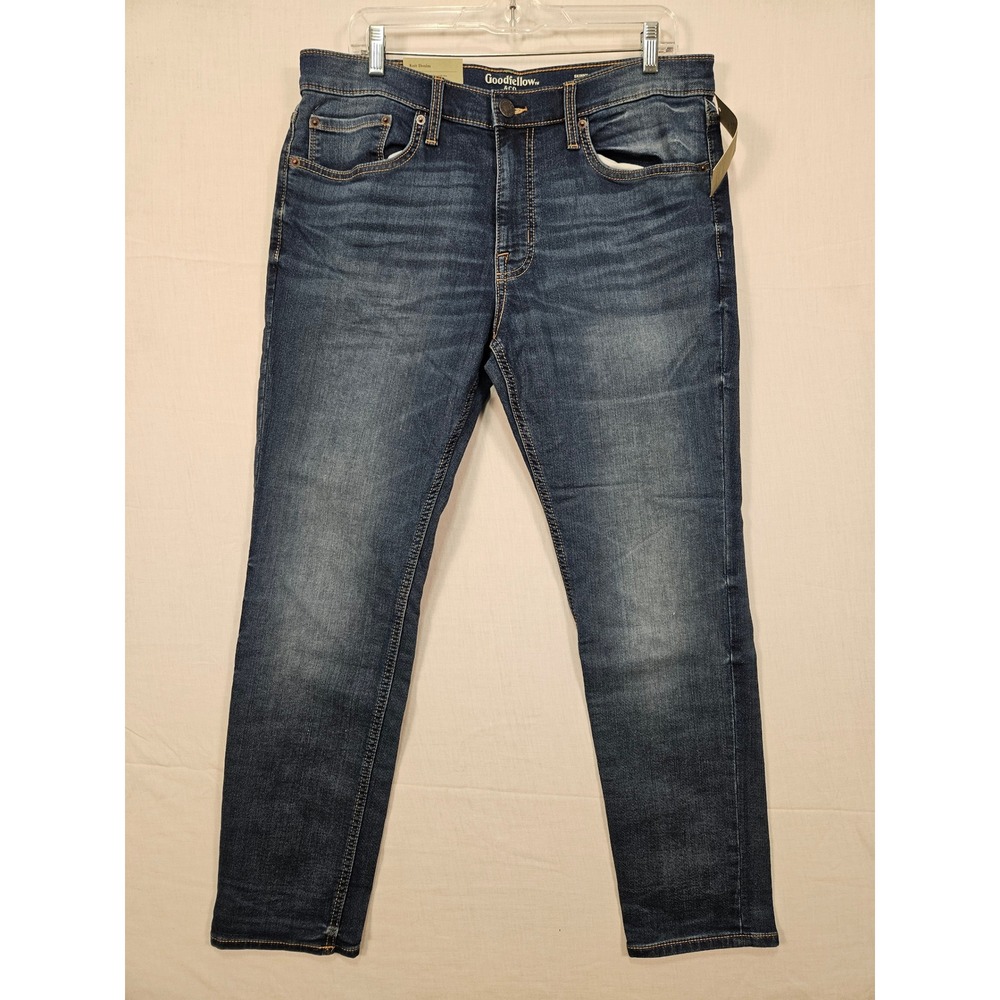Goodfellow & Co Mens Skinny Entubado Jeans 34x30 Dark Wash Total Flex Stretch